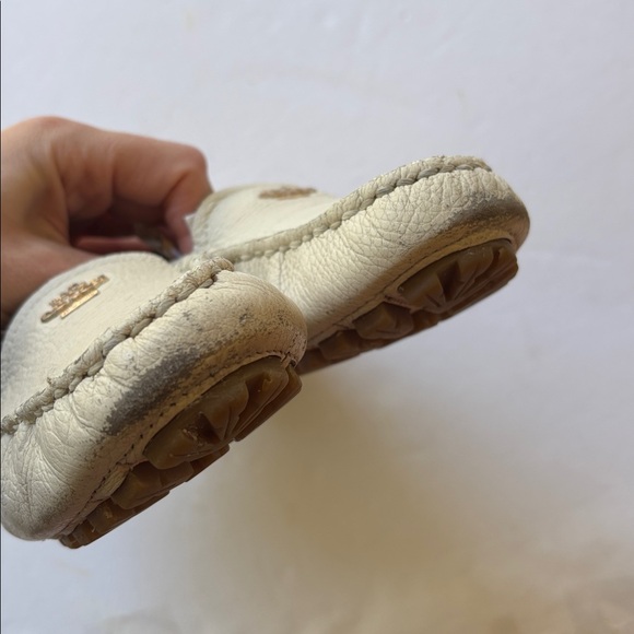 Coach Amber Driving Loafer Flat Moccasin White 7 Leather Designer Casual Cute - Picture 9 of 17